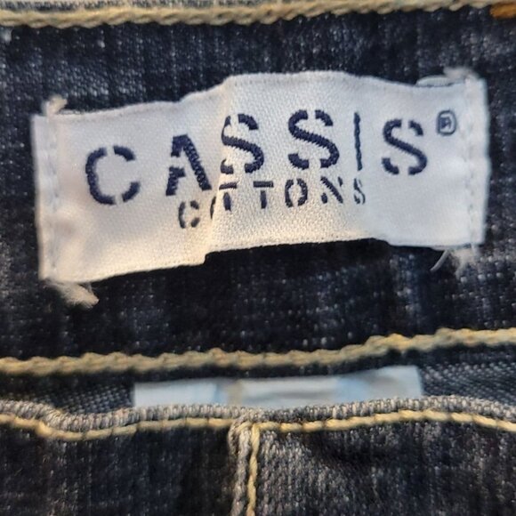 Cassis Brand Waist 30 Dark Wash Mid Rise Cotton Blend Cropped Capri Denim Jeans - Picture 3 of 8